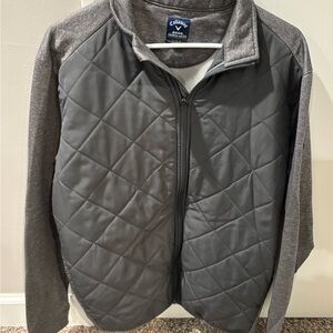 Mens Large Callaway Weather Series Swing Tech Golf Zip Jacket - Clean!